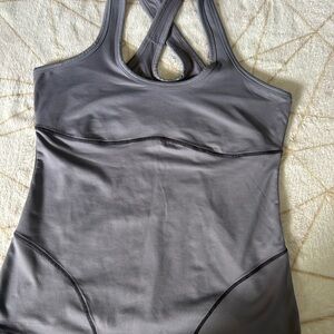 Adrienne Vittadini,Gray Women's Athletic Tank Top